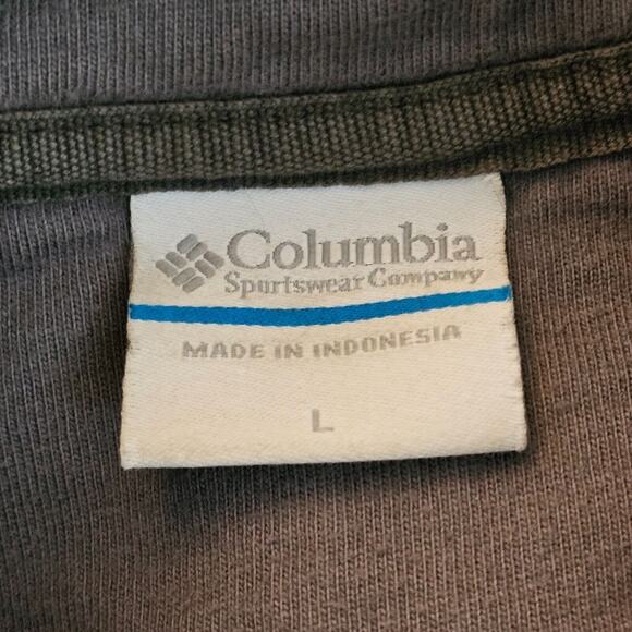 Columbia Ribbed 1/4 Zip Mock Neck Pullover Sweater Mens Size Large Gray EUC - Picture 7 of 11